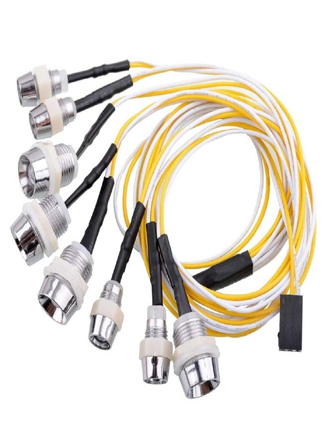 Treehobby 8Leds LED Light Headlights Taillight Kit Accessories Lights Compatible with traxxas HSP RC4WD Tamiya Redcat Axial SCX10 RC Car Crawler Truck(White,Red,Orange LEDs) - Image 3